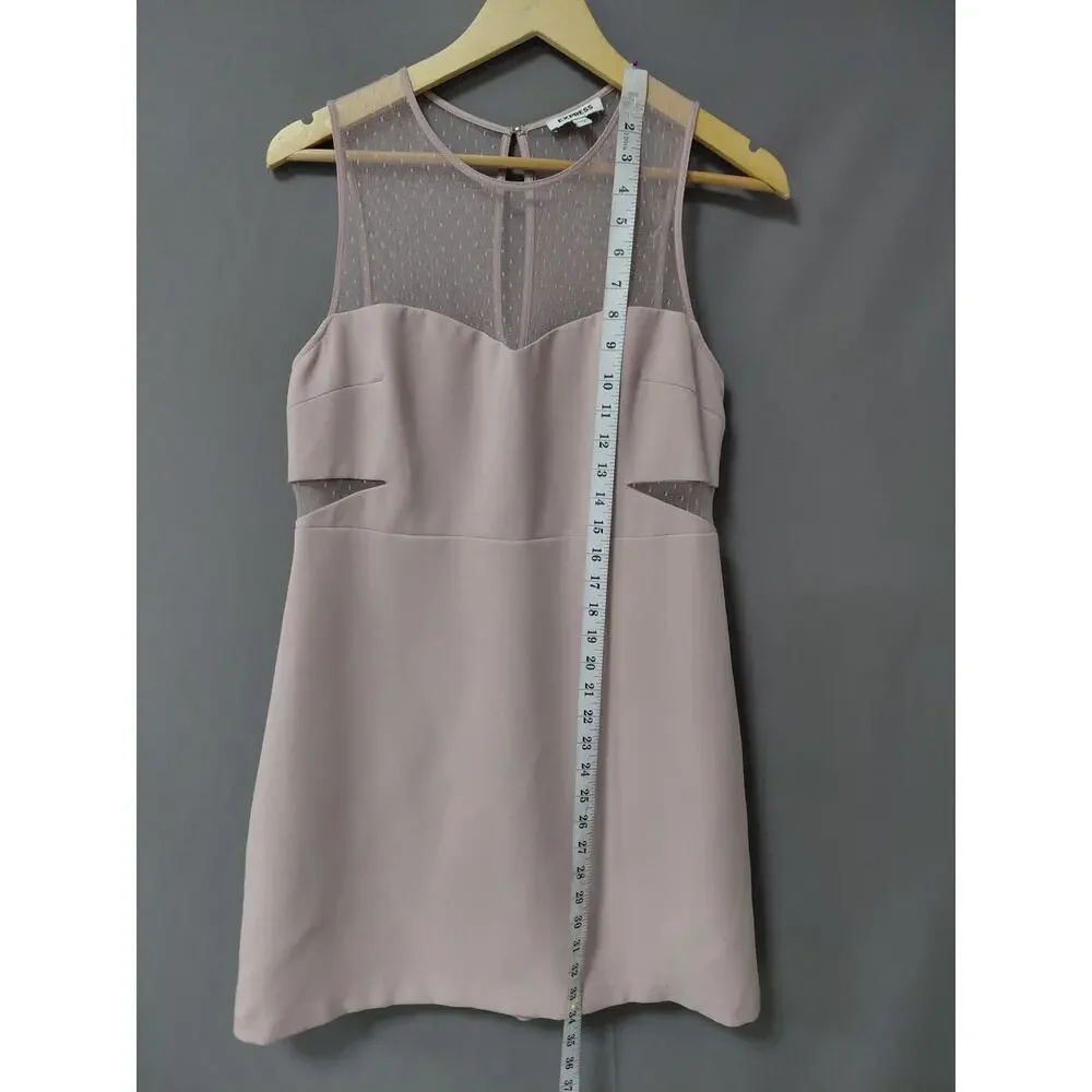 Express Mesh Neckline Cutout Sleeveless A-Line Mini Dress Women Size 12
